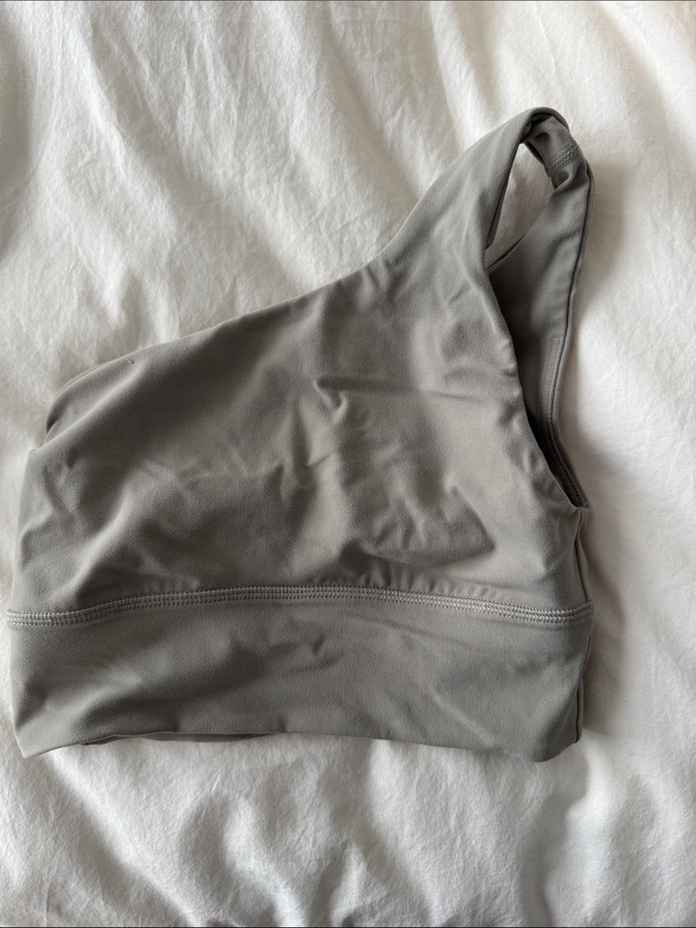 Lululemon One-Shoulder Gray Sports Bralette